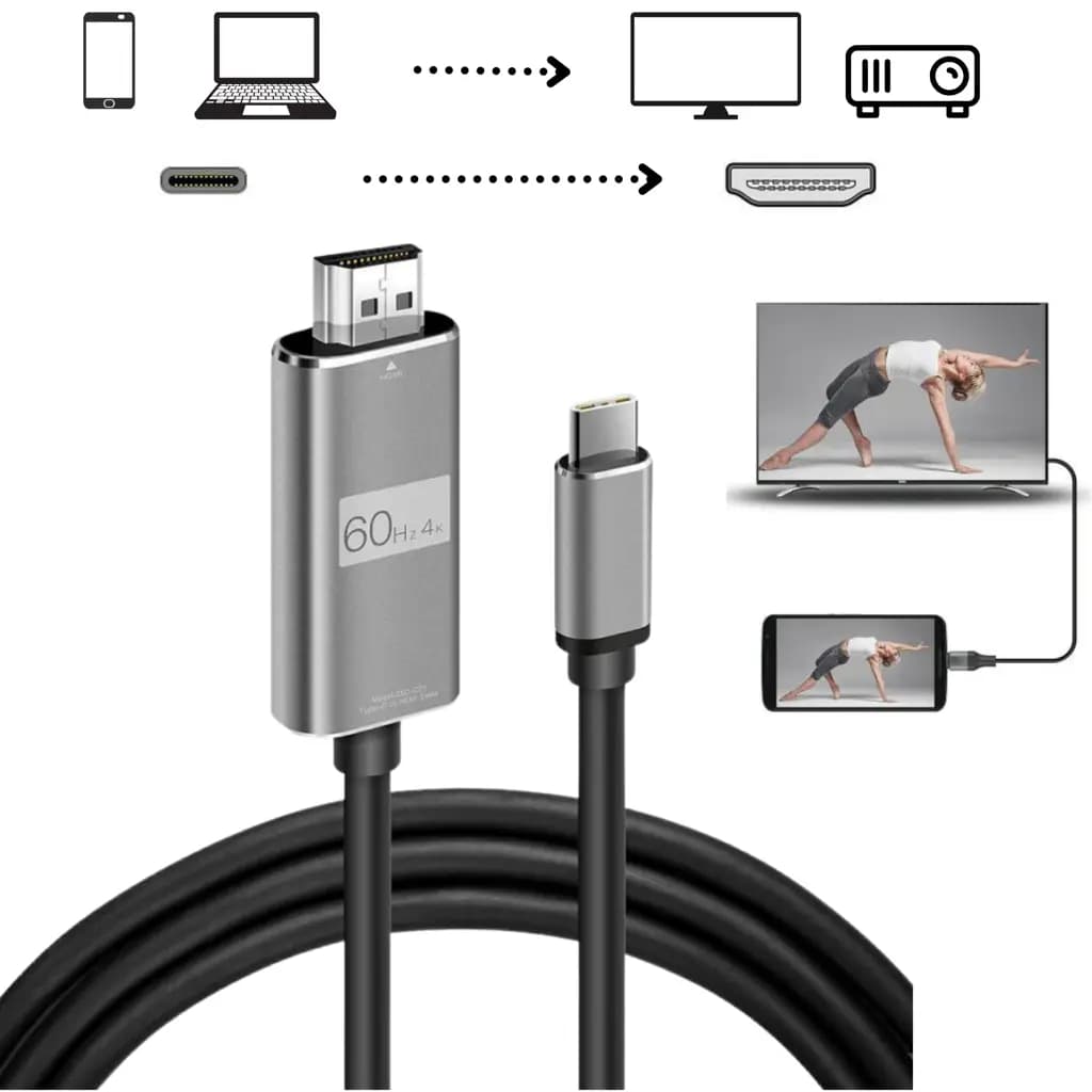 Kabel USB-C do HDMI adapter przejściówka USB typ C - HDMI 4k 60Hz Agog CH1