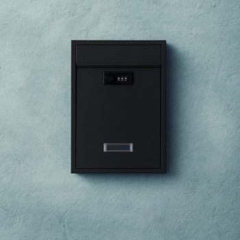 Skrzynka na listy pocztowa na gazety, ulotki czarna na szyfr zamek kod