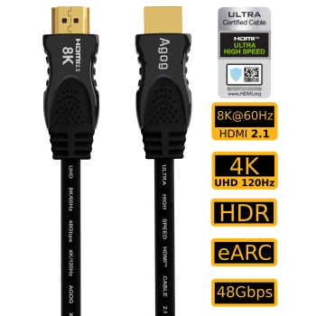 Agog X-90 kabel HDMI 2.1 ULTRA High Speed 8K 60Hz 4k@120Hz CERTYFIKOWANY